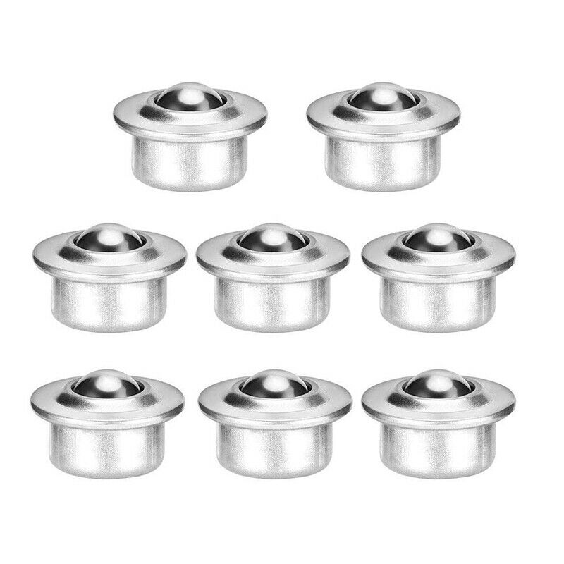 8PCS Stainless Steel Ball Transfer Bea Casters Universal Base Conveyor Roller B9
