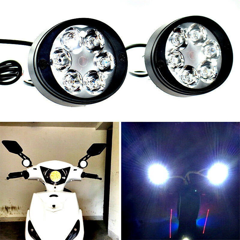 2pcs Set Motorcycle Headlight Fog Driving Lights Front Head Lamp 6 LED 12.l8
