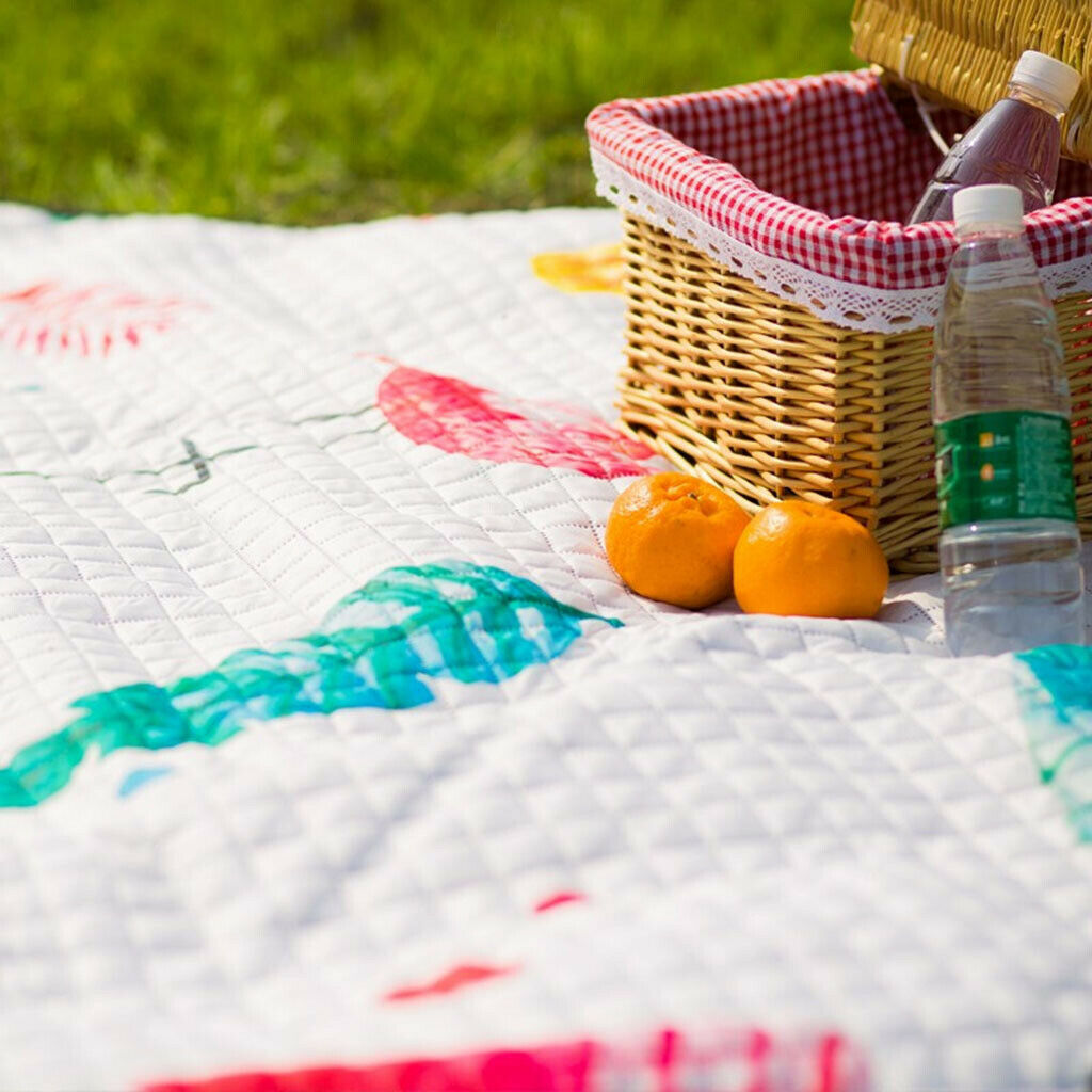 Folding Picnic Blanket Washable Camping Mat for Family Friends 55" x 67"