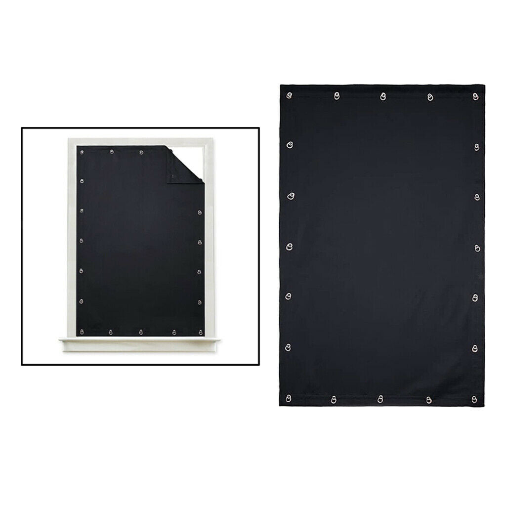 Room Darkening Anti UV Paper Shade Blind Curtain 77.95x51.18inch. - Black