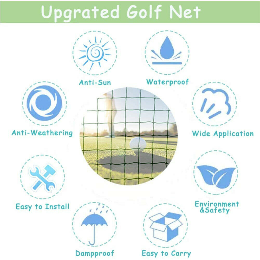 Golf Practice Net Heavy Duty Impact Netting Rope Border Sports Barrier Training