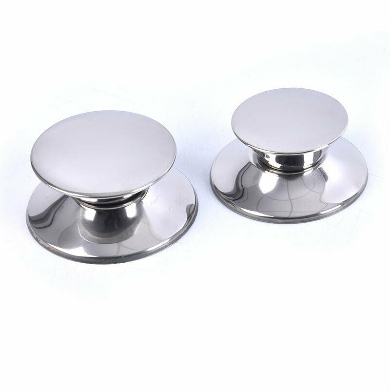 2Pcs/Set Replacement Pot Lid Knobs Stainless Steel Pan Cover Handle Wok L.l8