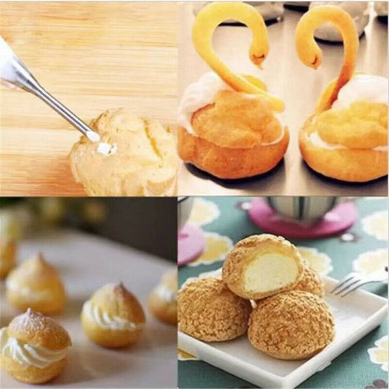 3pcs Puff Piping Nozzles Stainless Steel Cake Decor Tips Pastry Piping No.l8