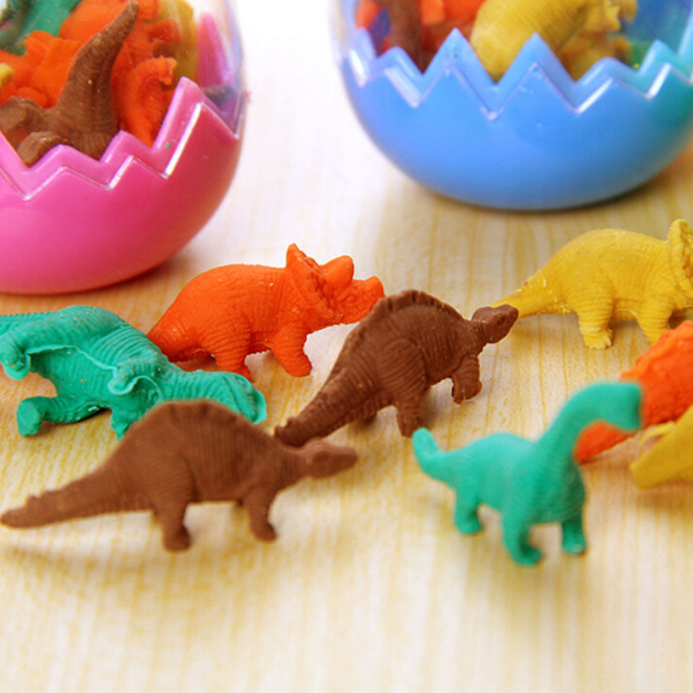 8X Dinosaurs Egg Pencil Rubber Eraser Students Office Stationery Kid To.l8