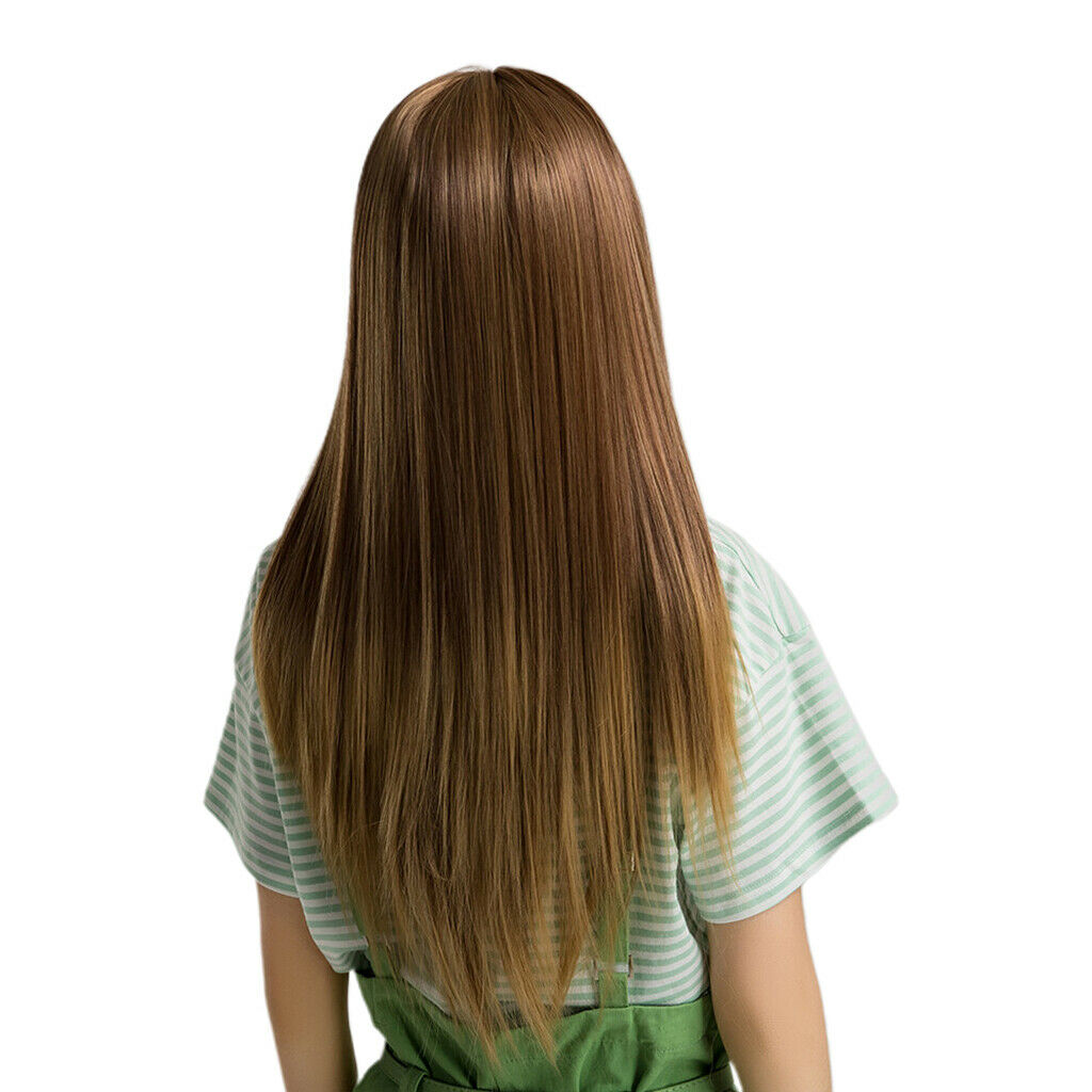 Elegant Fashion Long Straight Middle Part Womens Synthetic Wigs for Party