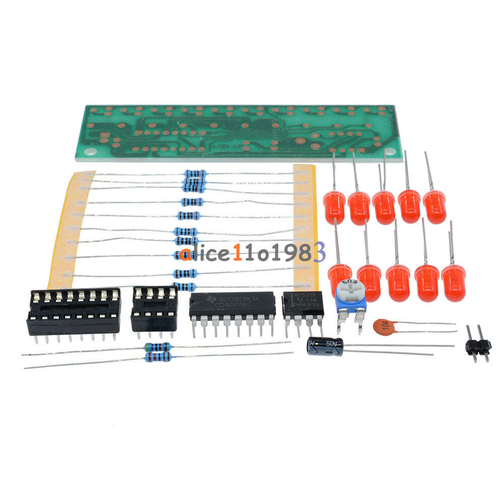 5PCS NE555+CD4017 Light Water Electronic DIY Kits Electronic Water-lamp Module