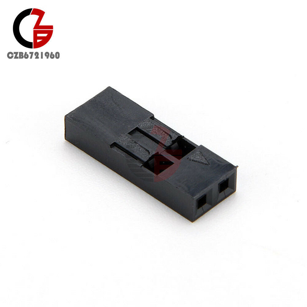 100Pcs 2P 2.54mm Pitch Dupont Jumper Wire Cable Housing Female Pin Connector