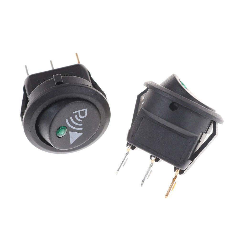 2pcs Parking Sensor Switch 12V 20A 3Pin Illuminated Rocker Switch Roun.l8