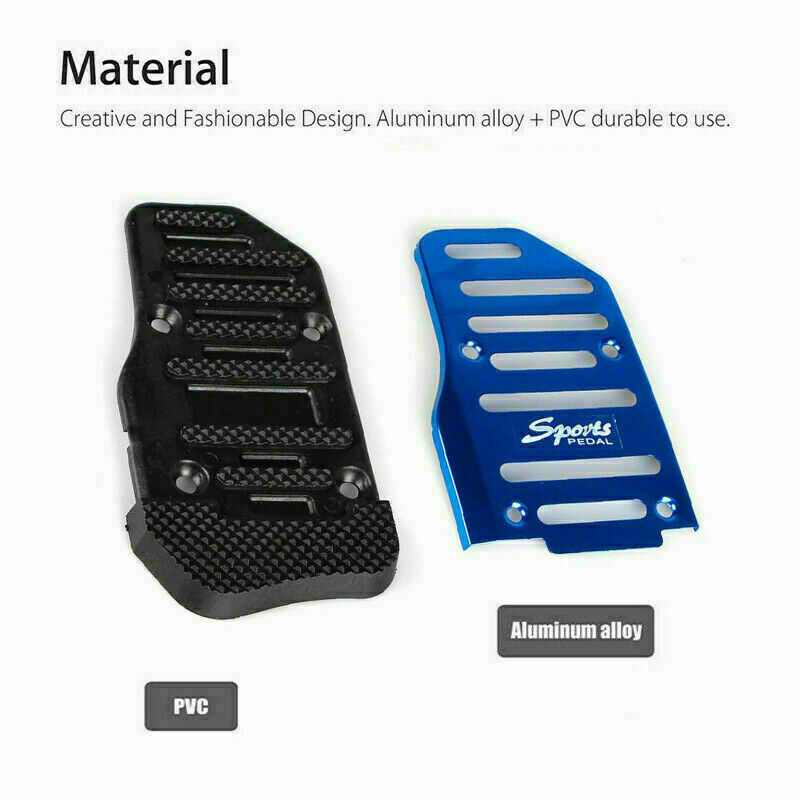2x Blue Non-Slip Automatic Gas Brake Foot Pedal Pad Cover Car Accessories Part