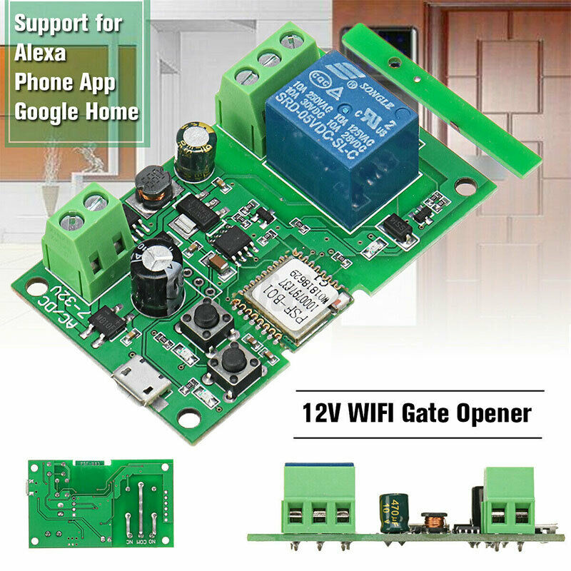 12V WIFI Gate Opener for Alexa Google Home iOS or Android APP EWeLink ContrDEAU