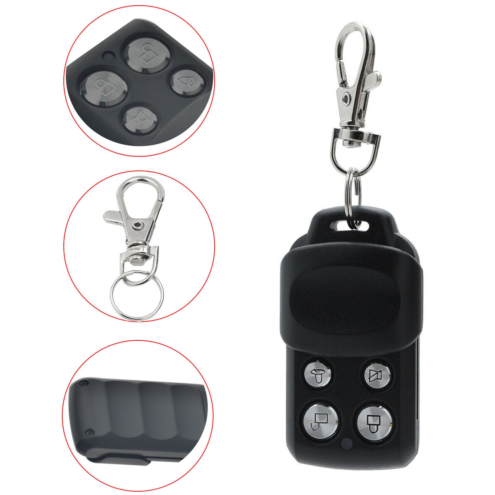 Gate Garage Door Remote Keyring 433MHz For Chamberlain/Motorlift 84335AML CR550