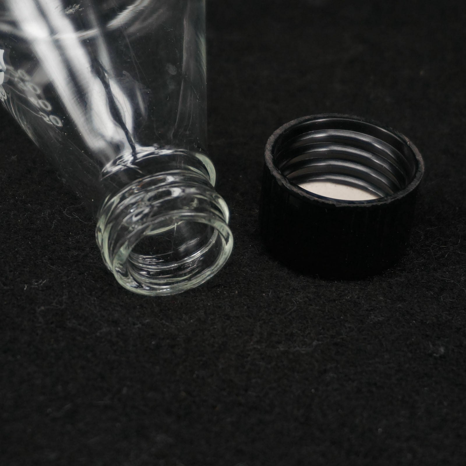 Glass 50ml Conical Erlenmeyer Narrow Mouth Screw Cap Flask Lab Glassware