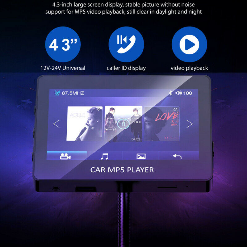 Car 4.3'' Video Player Android Navigation Bluetooth USB/TF/AUX Stereo Radio MP5