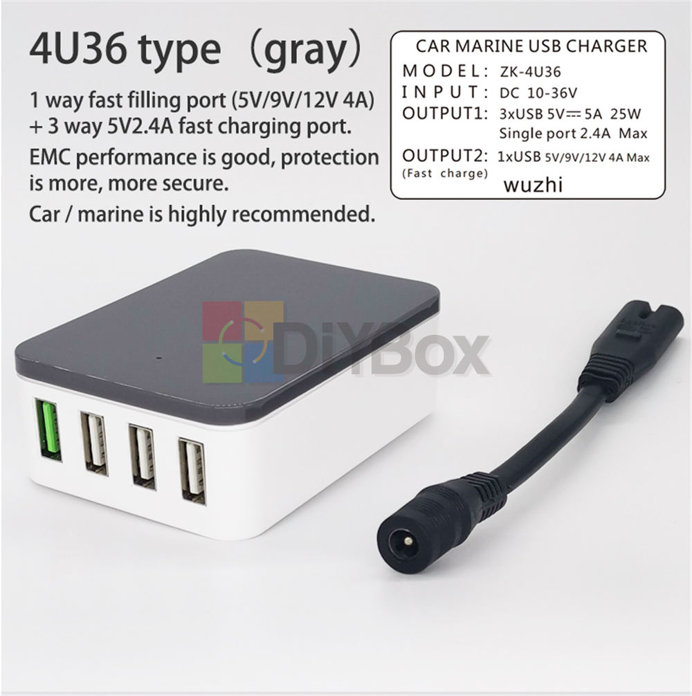 USB Fast Charging DC DC Power Supply 12V 24V 36V To 5V QC 2.0 3.0 Quick Charger
