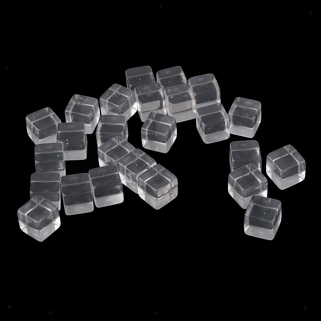 Acrylic Six Sided Dice 16mm for Dungeons Dragons MTG DND Dice Game Clear
