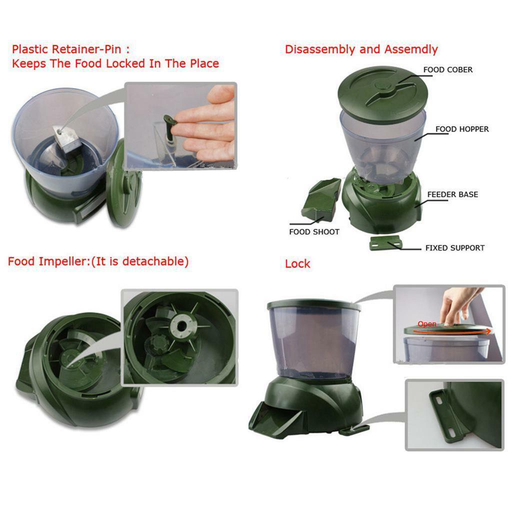 Automatic Pond Feeder Aquarium   1-90 Days Programmable Feeding Schedule