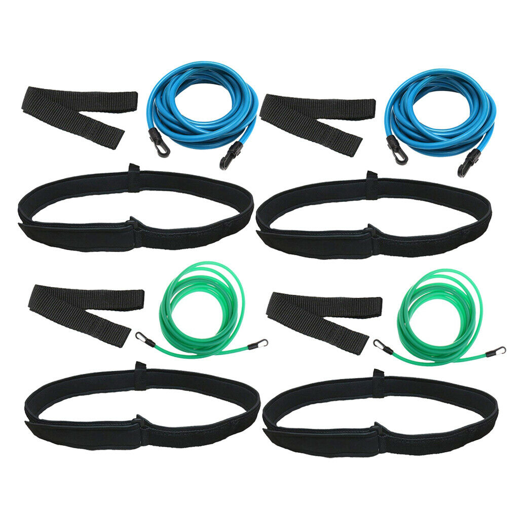 4 Set 3.0M Swim Training Belt Stationary Swimming Swim Training Tool Harness