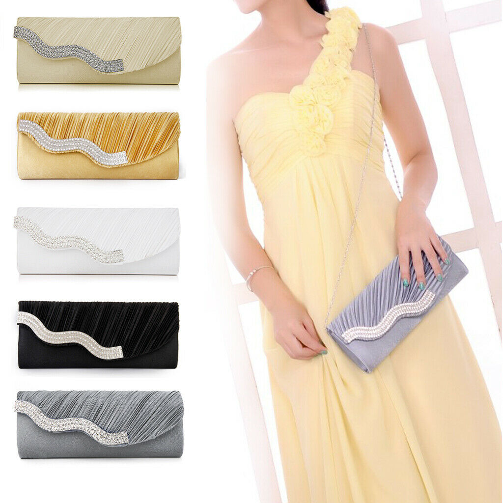 Lady   Shoulder   Clutch   Bag   Alloy   Rhinestone   Handbag   Wedding