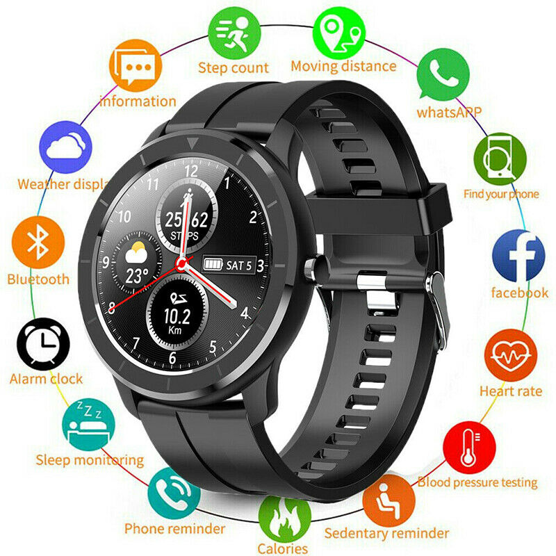 T6 Touch Screen Smart Watch Sport Heart Rate Blood Tracker Monitor