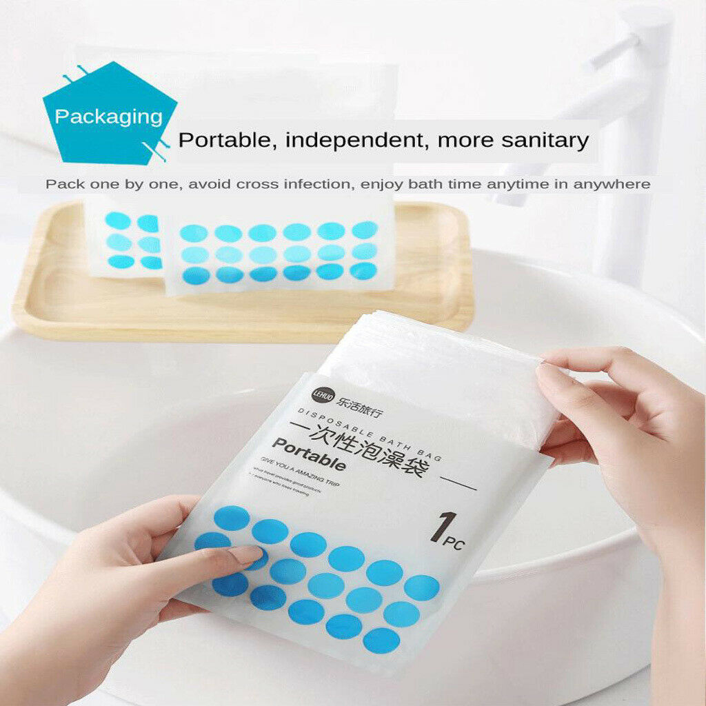 10Pcs Large Disposable Bathtub Cover Bag Film Travel Hotel Bath Tub Lining