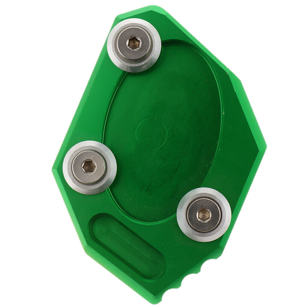 Motorcycle Kickstand Side Stand Extension Plate Pad for Kawasaki NINJA 300 Green