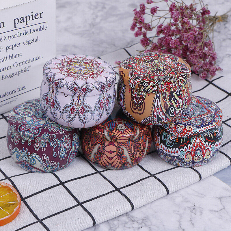 Natural Scented Candle Empty box Tin Can Home Decoration Outdoor Candy Gi.l8