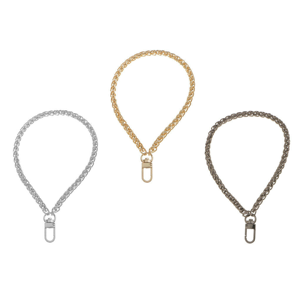 Pack of 3 Metal Purse Handbag Chain Strap Replacement Handle Craft Supplies