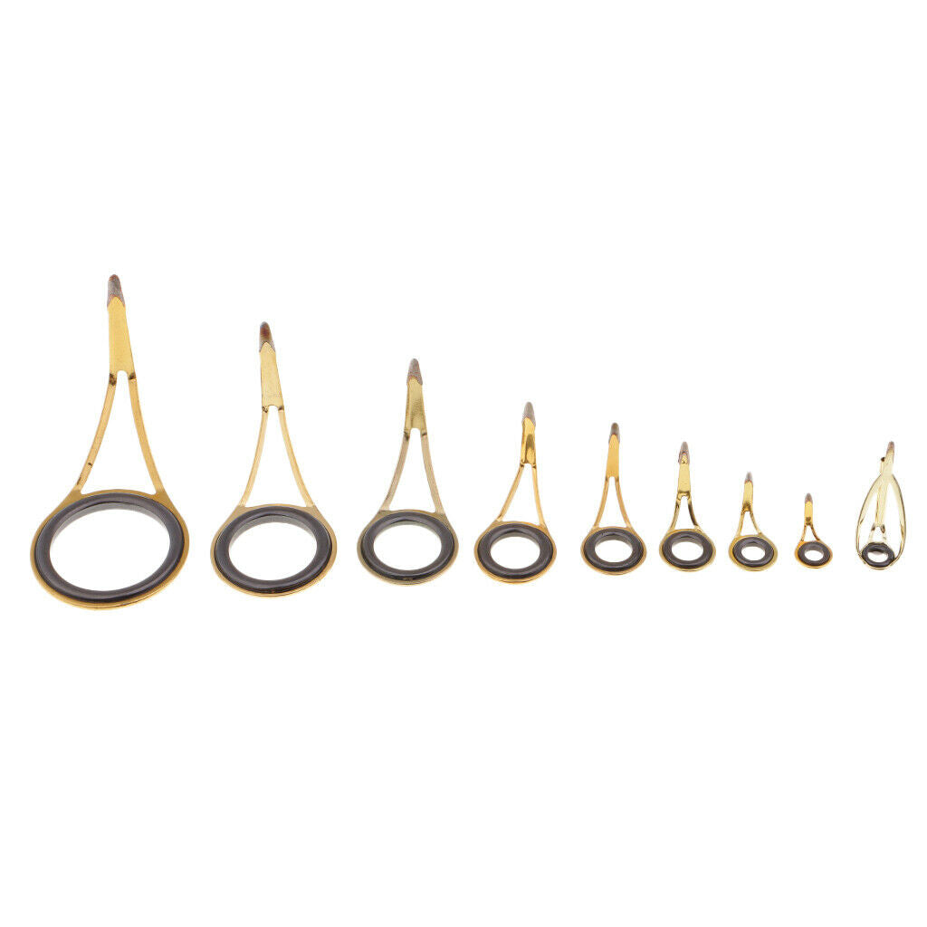 9pcs Fishing Rod Guide, Top Tip Eye Ring Rod Repair Kit For Rod Building