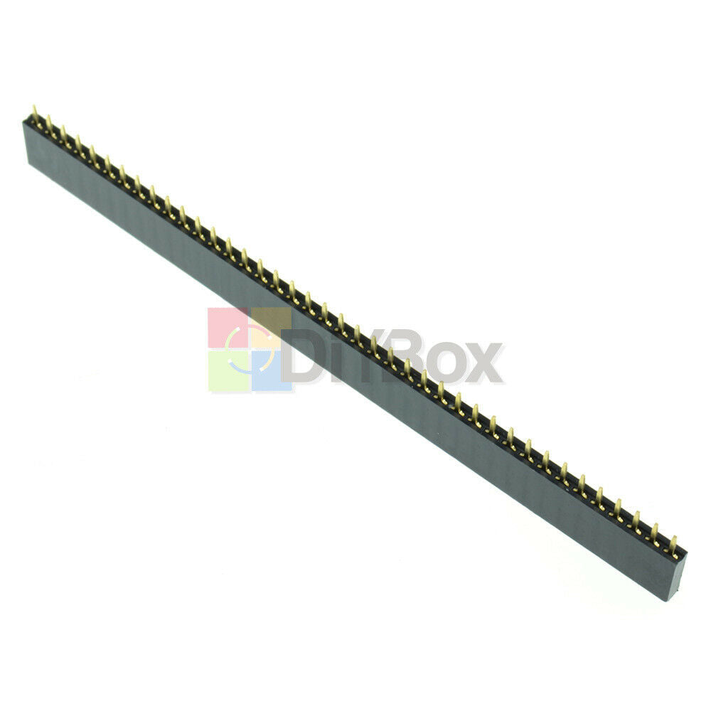 100Pcs 40pin 2.54mm Single Row Straight Female Pin Header Strip PBC Fit Arduino