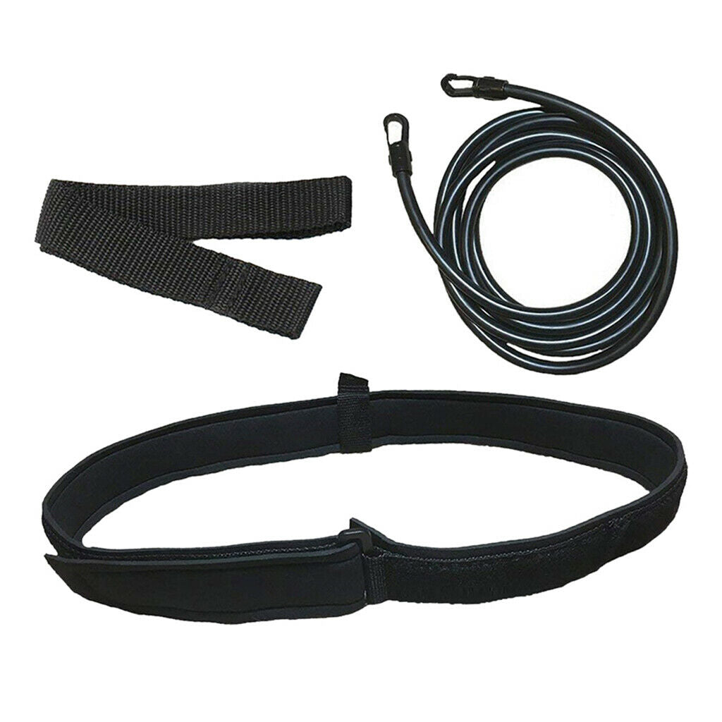 2 Set Swim Bungee Training Belt Strap Tether Harness Pool Training Tool