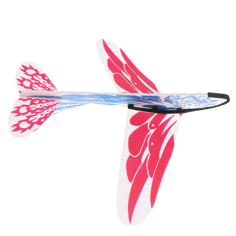 Assemble Foam Airplane Rubber Band Ejection Outdoor Launch Glider Pla.l8