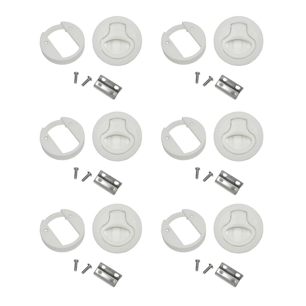 6Pcs 2'' Nylon Latch Flush Pull Hatch Deck Lift Handle RV Caravan Boat