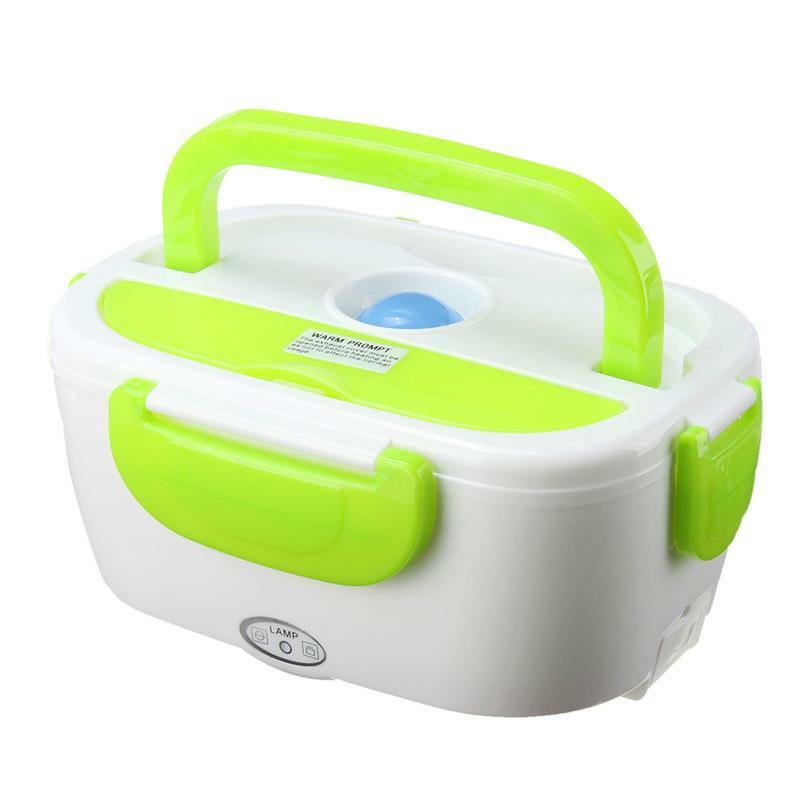 Portable 12V Car Plug Heating Lunch Box Electric Heated Bento Food Warmer 1.05L