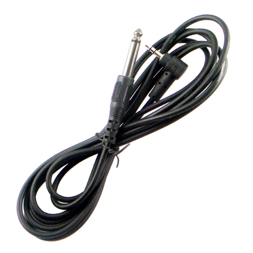 6.35mm 1/4" Guitar Bass Amp Amplifier Cable for Instrument Straight to Right