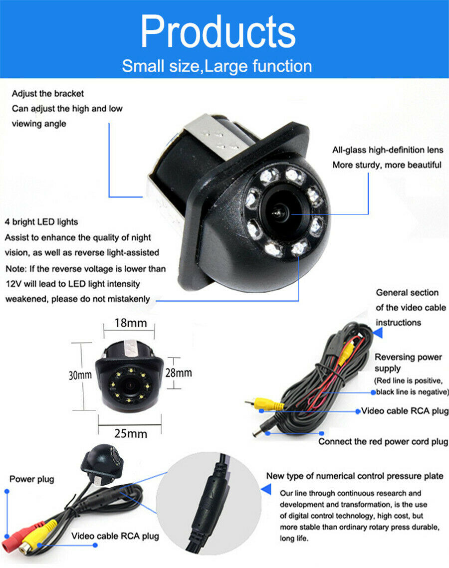 New HD Dynamic trajectory Car Rearview Camera Parking Line Car Rear view Camera