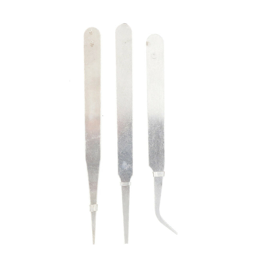 3pcs/set Stainless Steel Tweezer DIY Tool Repair Precision Assembly Electr.l8