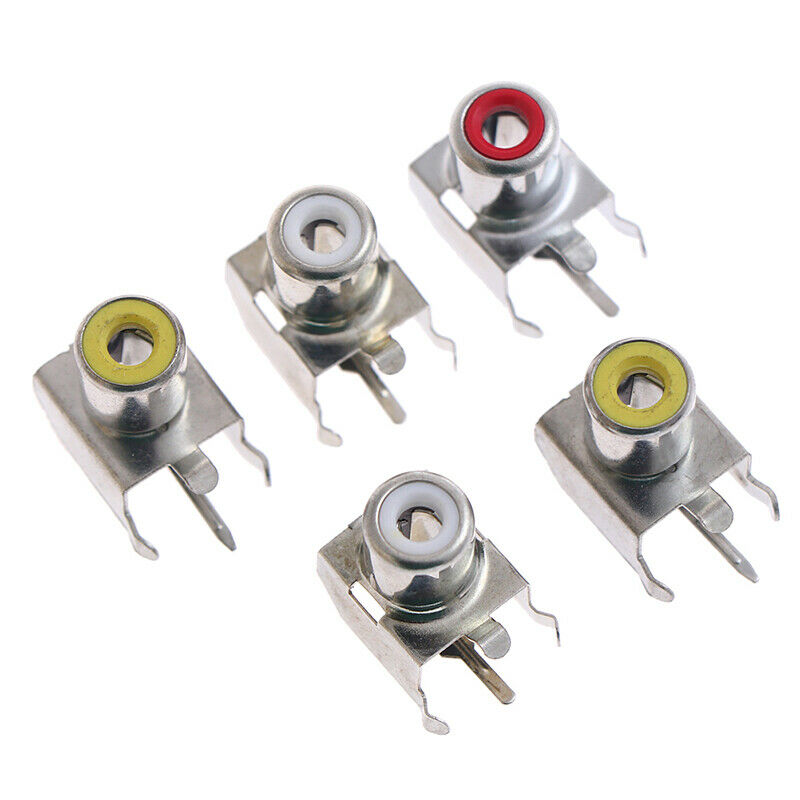 5pcs AV1-8.4-3B AV Pin Jack 3 Color RCA Female Audio Video AV Socket Connec Rf