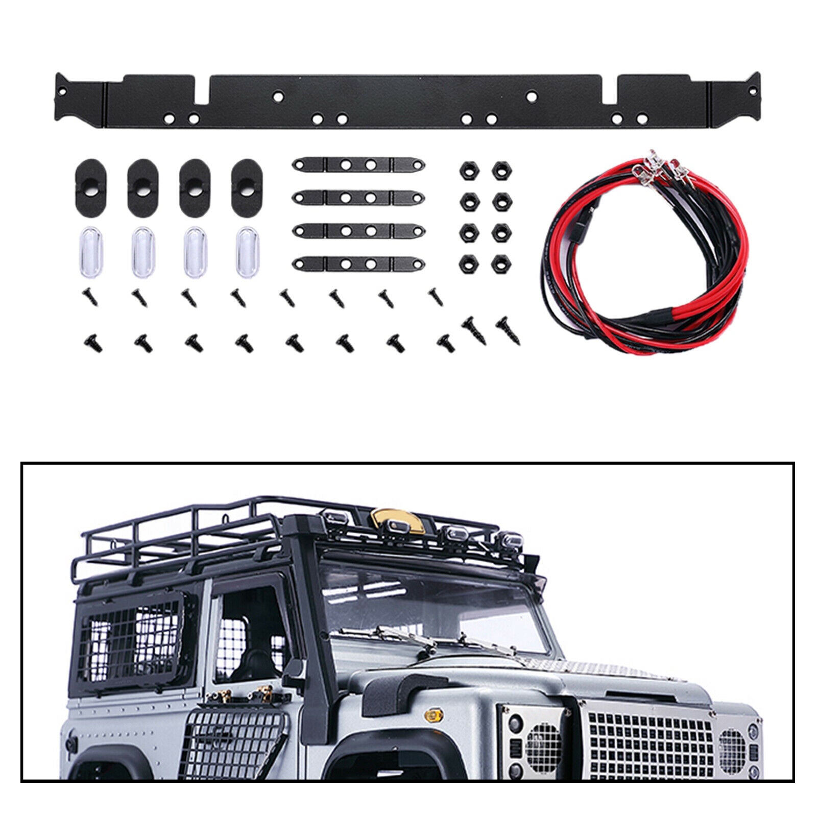 Spare Parts Roof Light Bar for MN D90 D91 MN99S 1/12 Scale RC Climbing Truck
