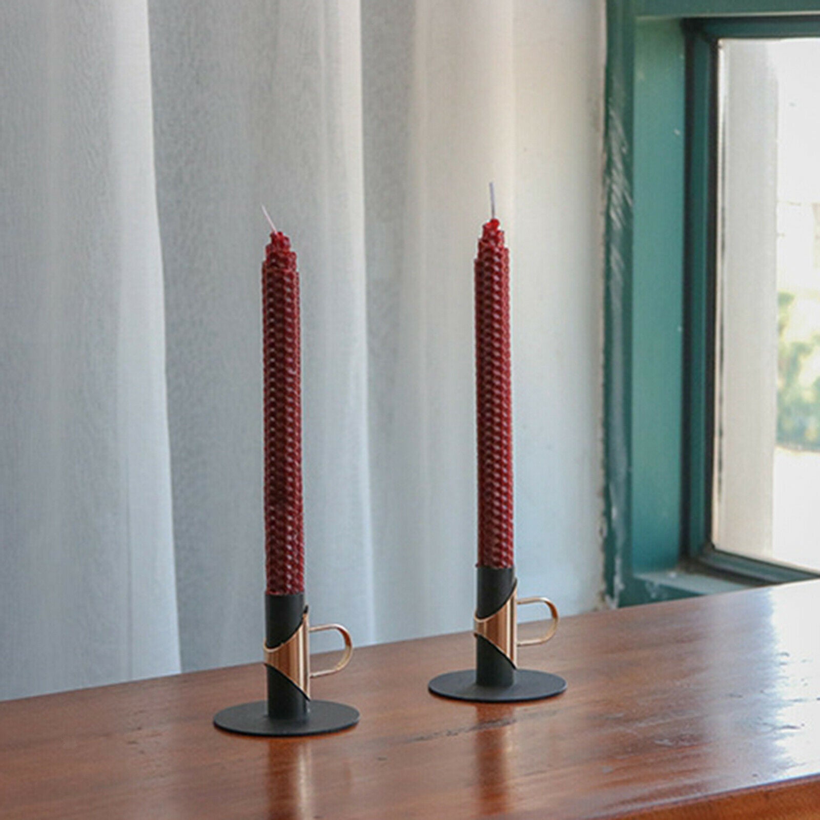 Retro Tea Light Candle Holder Taper Candles Candlesticks Decor Housewarming