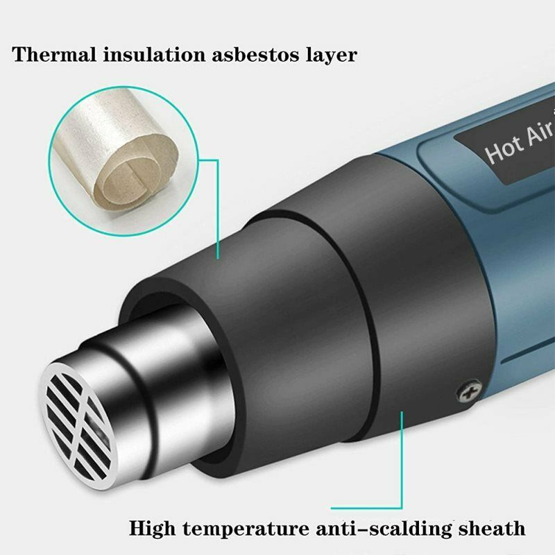 2500W 220V EU Plug Industrial Electric Hot Air Gun Thermoregulator LCD Heat Gun