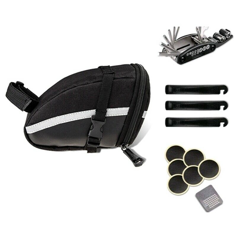 Bicycle Tail Bag MTB Road Bike Seat Cushion Bag Cycling Rear Seat Bag Glue-FU8K1