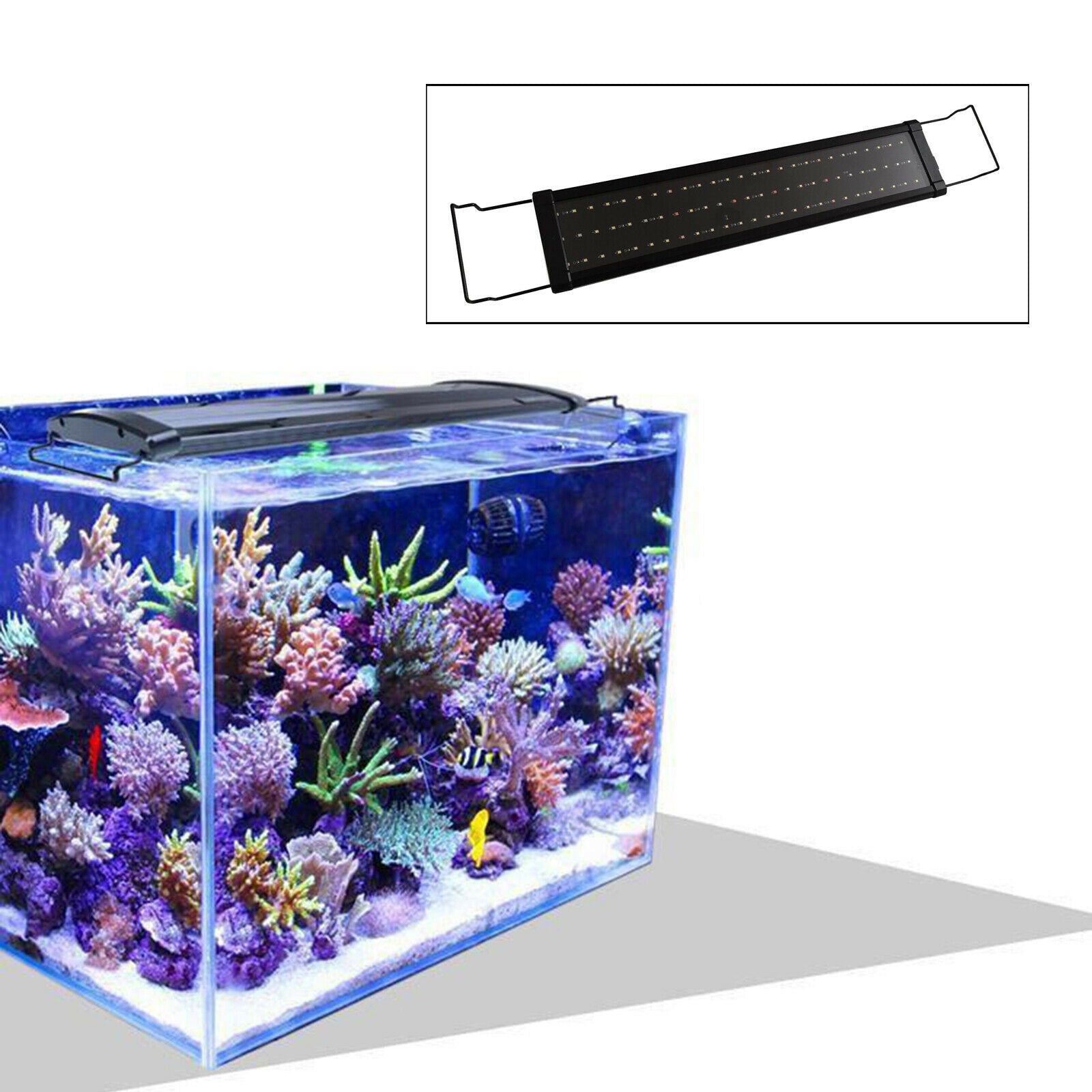 Adjustable LED Aquarium Light for Planted Tanks, Full Spectrum UK 60cm 18W