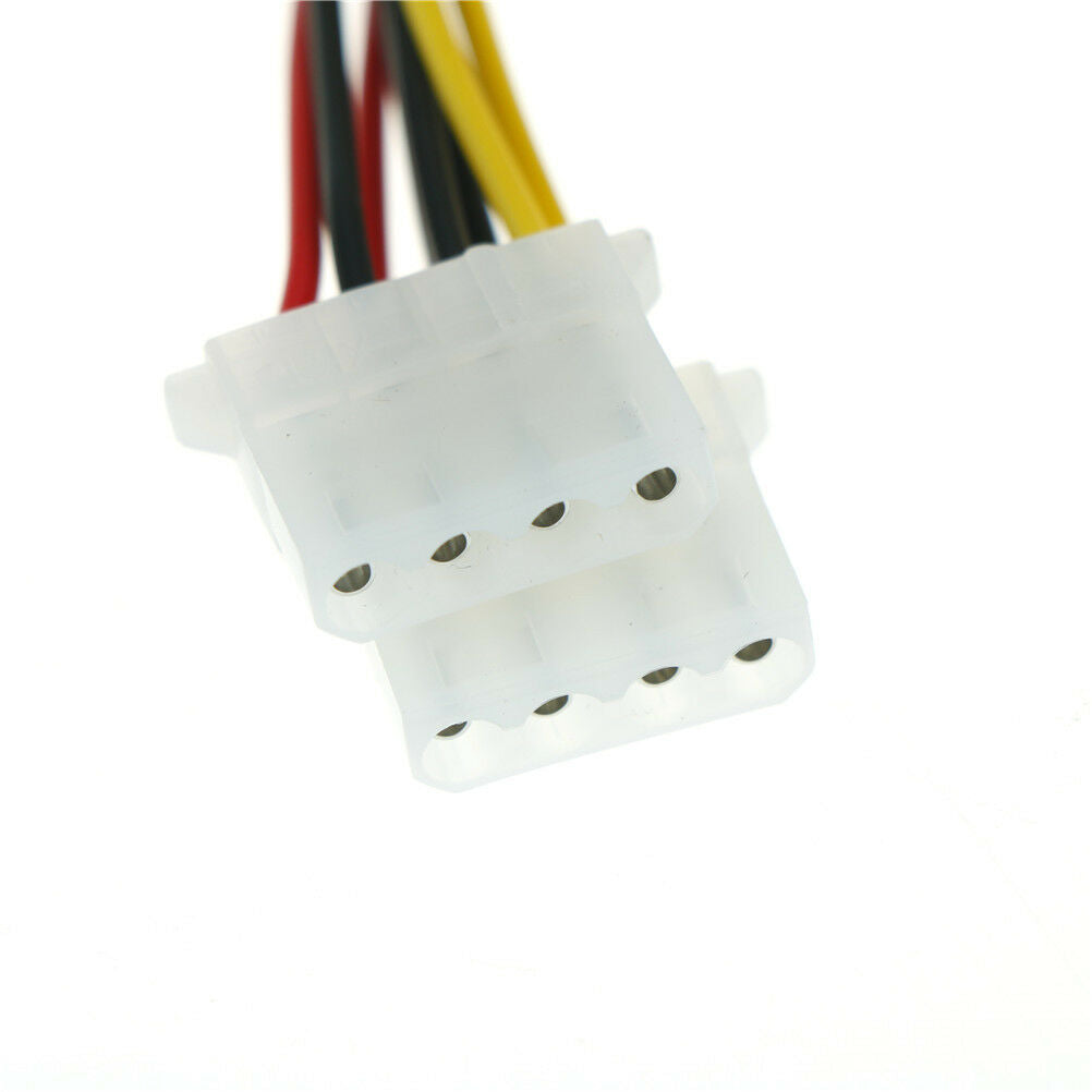 2pcs 4 Pin Male to 2 port IDE Female Power Supply Splitter Adapter Cable .l8