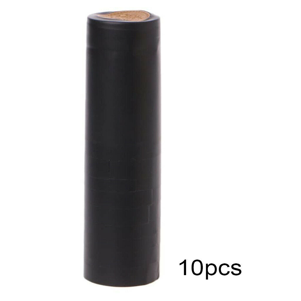 32x60mm PVC Heat Shrink Capsules for Wine Bottles Matte Metallic Finish Black