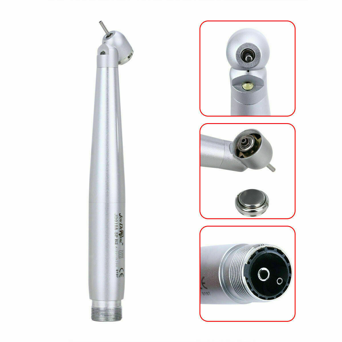 Dental 45° Degree E-generator LED Standard Head High Speed Handpiece Push 2Hole