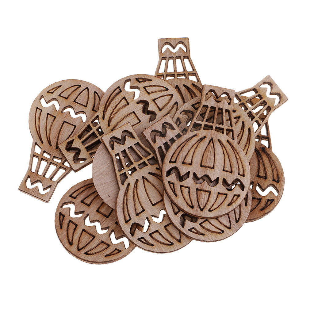100 Mini Wooden Cutout Hot Air Balloon Shape Wood Craft Art DIY Scrapbooking