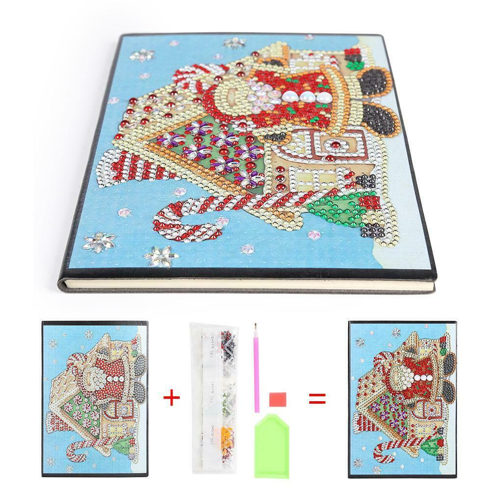 DIY Santa Claus Special Shaped Diamond Painting 60 Pages A5 School Notebook @