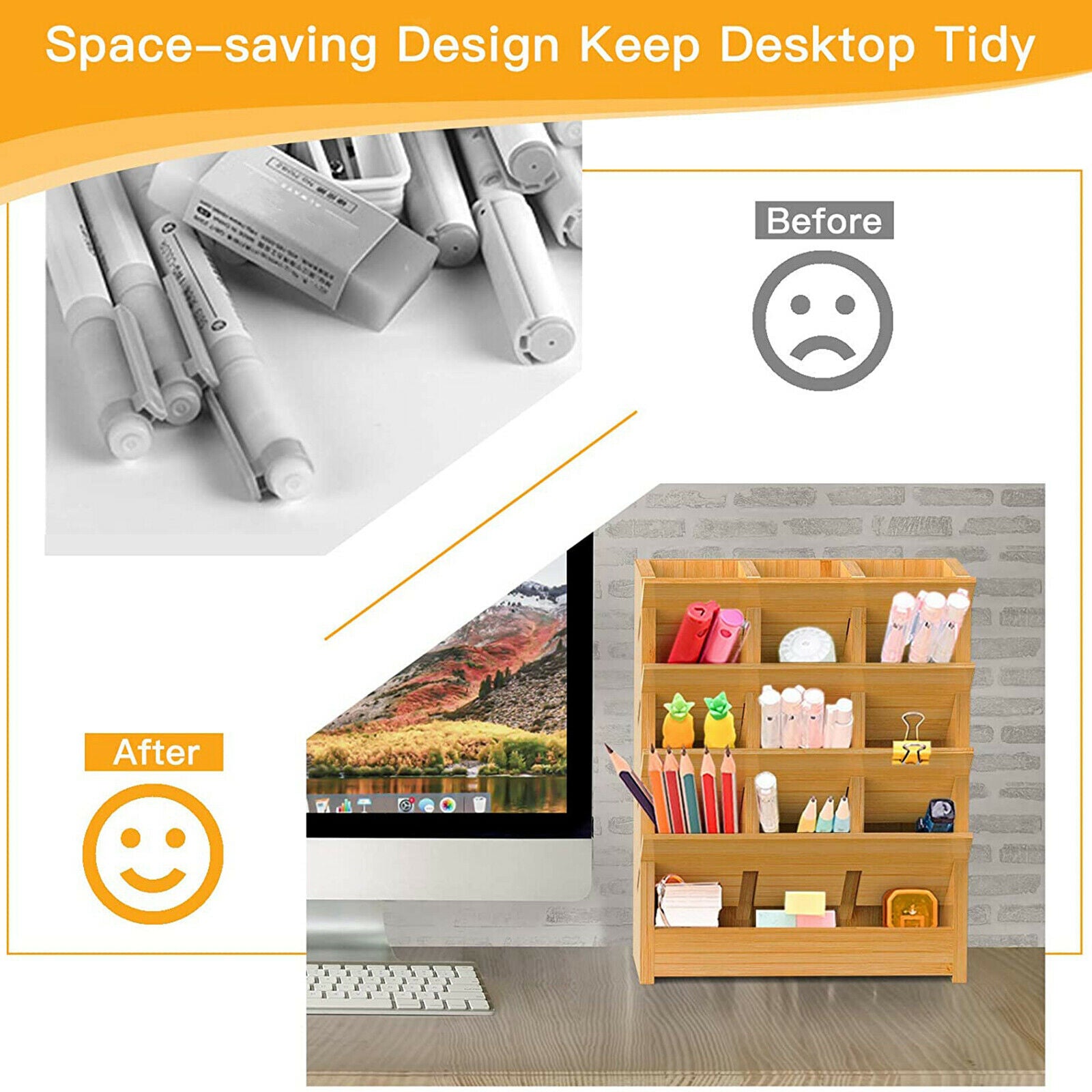 1pc Nordic Style Pen Organizer Pen Holder for Home Pencils Rulers Erasers