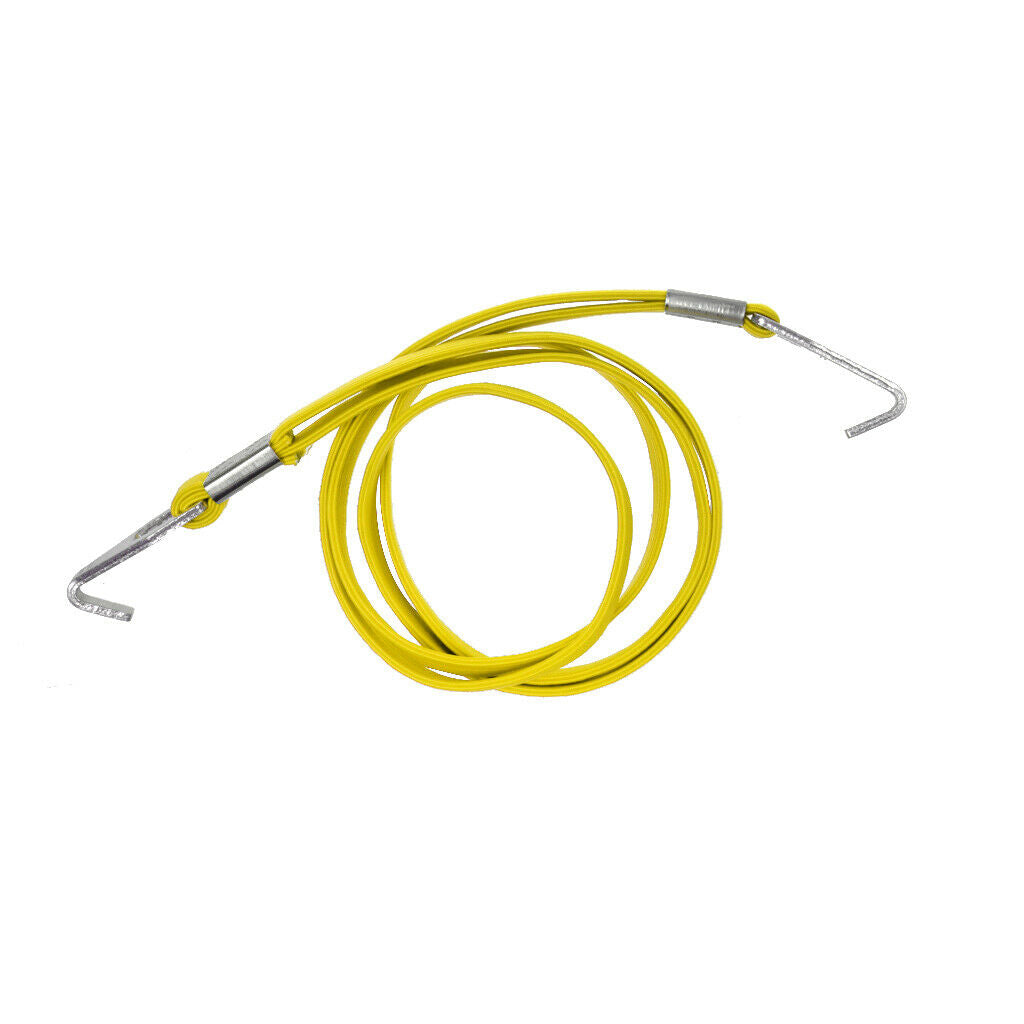 Bike Roof Rack Bungee Strap Elastic Tie Luggage Rope Cord with Hooks Yellow
