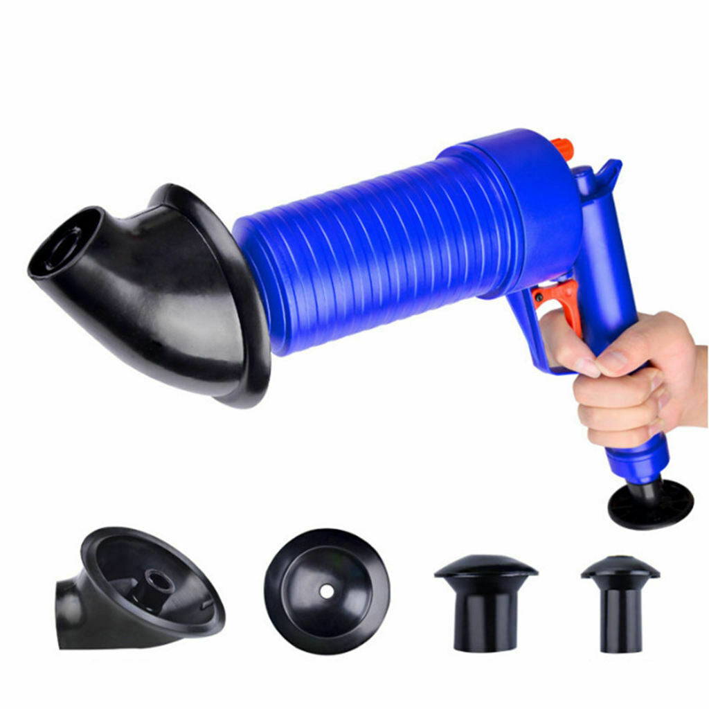 Air Pressure Toilet Plunger Sink Bathtub Shower Air Drain Blaster Augers